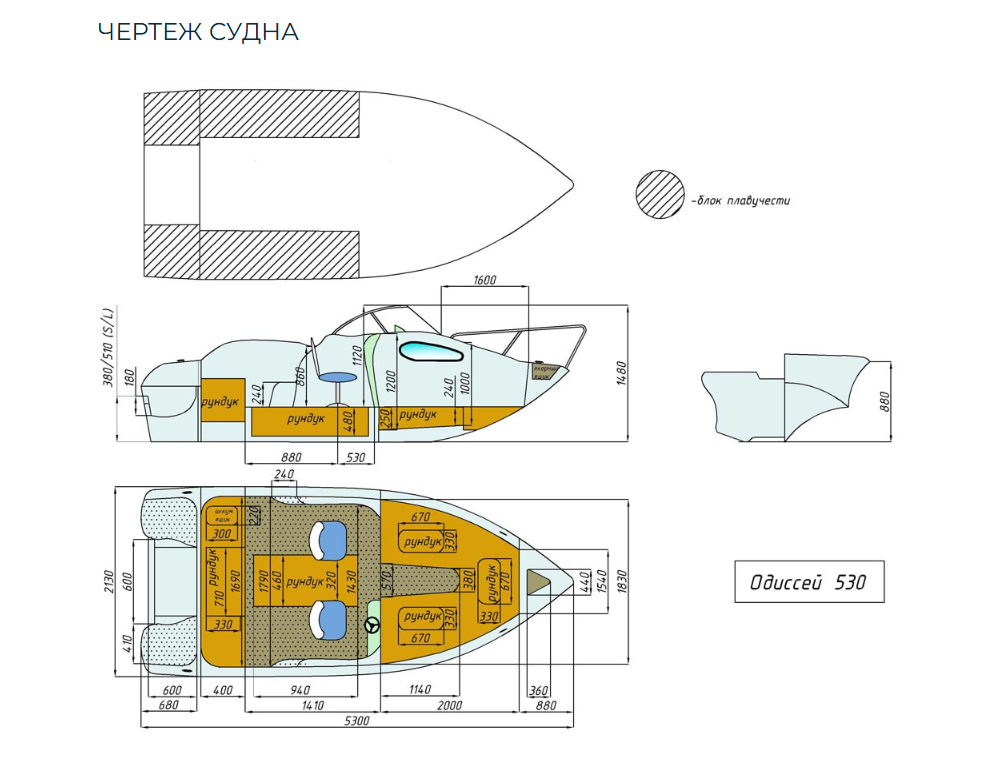 Стеклопластиковый катер Neman-530 с каютой в Красногорске