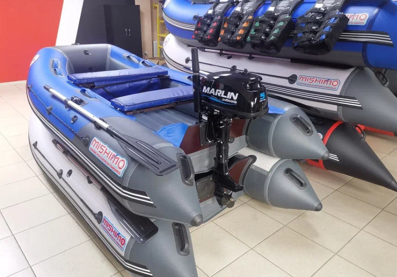 КОМПЛЕКТ ЛОДКА MISHIMO LITE 315 + МОТОР 5л.с в Красногорске