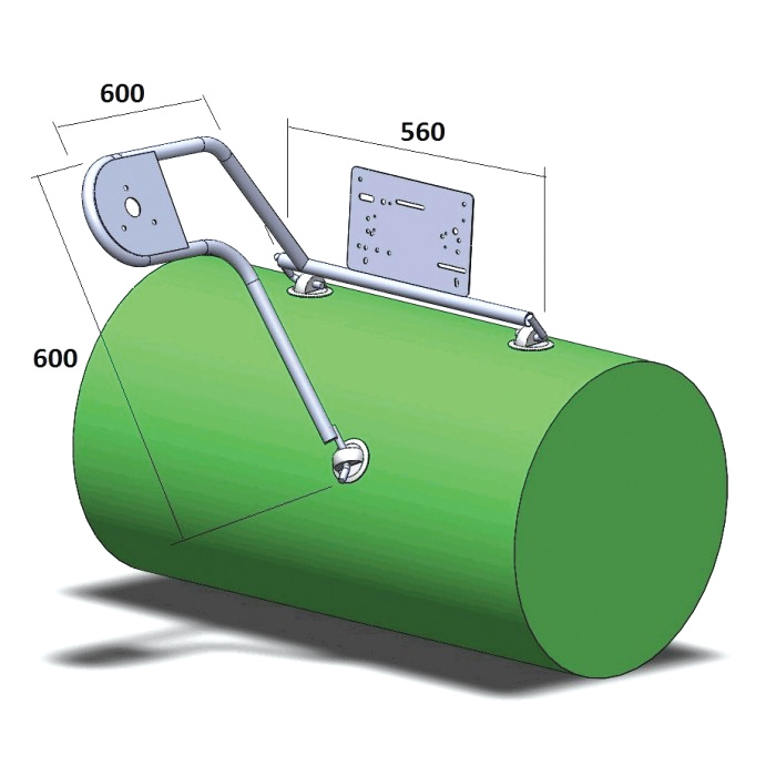Стойка рулевая с креплением на баллон надувной лодки 25мм в Красногорске