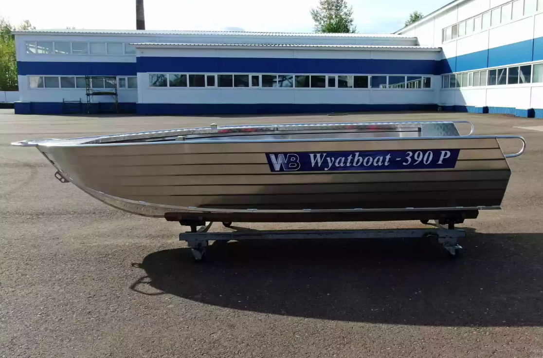 Алюминиевая лодка Wyatboat-390РМ увеличенный борт в Красногорске
