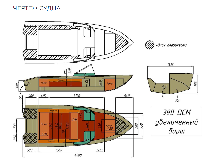 Алюминиевый катер Wyatboat-390 DCM Увеличенный борт в Красногорске