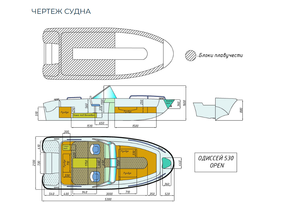 Стеклопластиковый катер Neman-530 Open в Красногорске