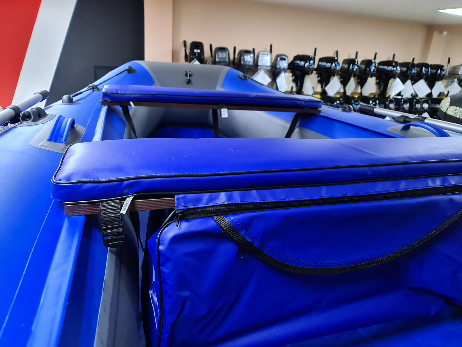 КОМПЛЕКТ МЯГКИХ НАКЛАДОК С СУМКОЙ ДЛЯ ЛОДОК 90Х20 СИНИЙ в Красногорске