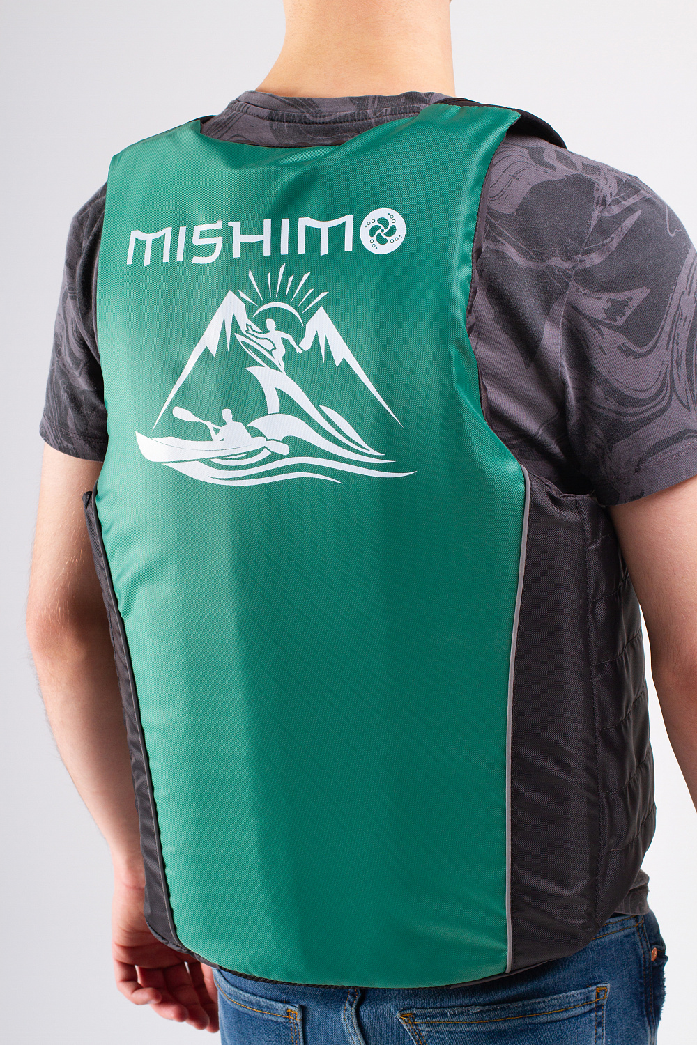 Жилет спасательный MISHIMO PRO Премиум качества Черно-зеленый в Красногорске