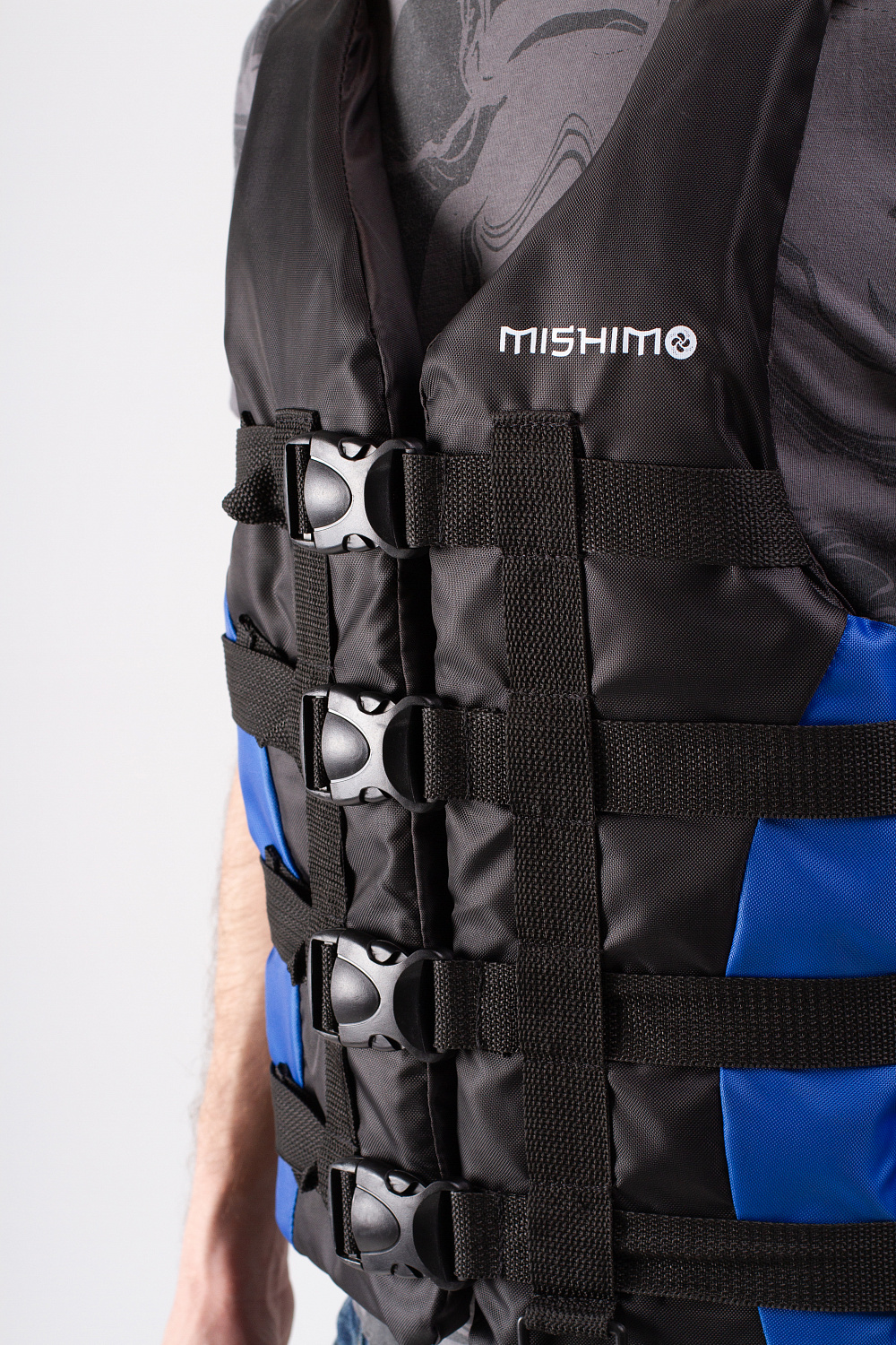 Жилет спасательный MISHIMO PRO Премиум качества Черно-синий в Красногорске