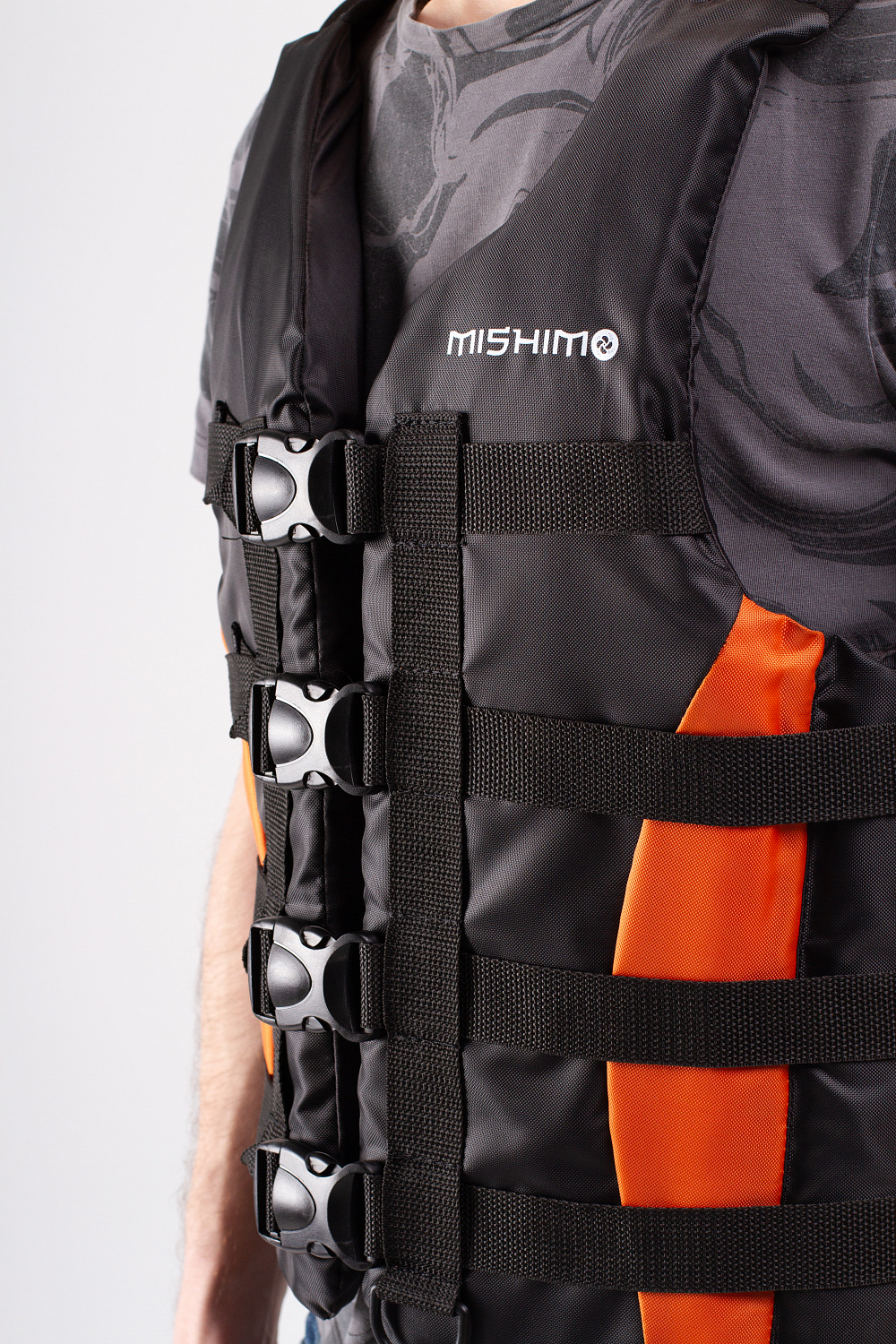 Жилет спасательный MISHIMO PRO Премиум качества Черно-оранжевый в Красногорске